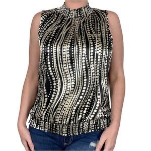 Sere Nade New York Ruffled Neck Line Tank Top
